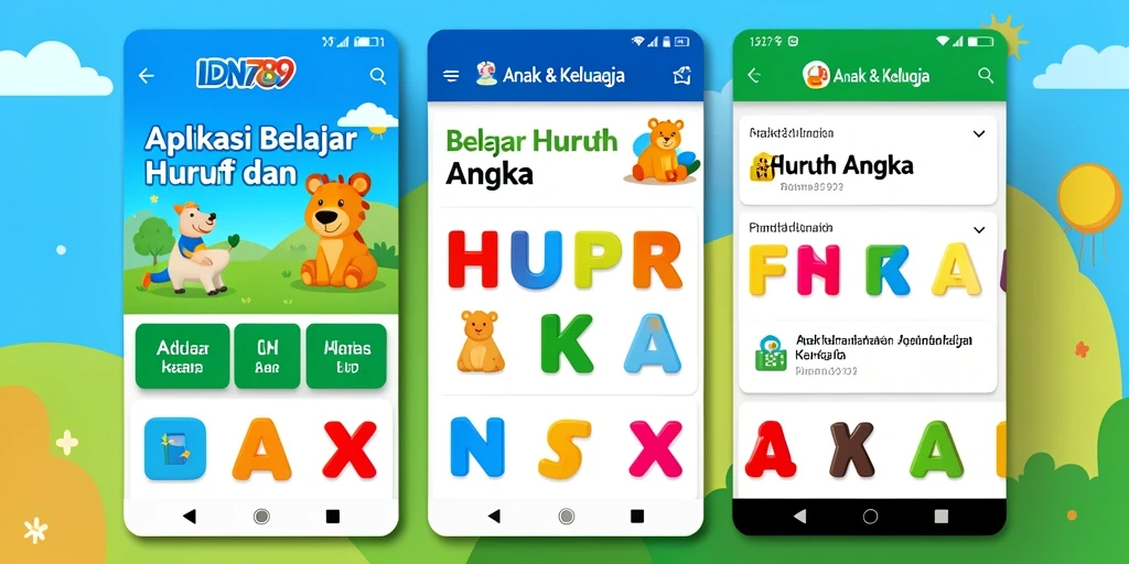 Antarmuka interaktif dan ceria IDN789 yang menarik bagi anak-anak.