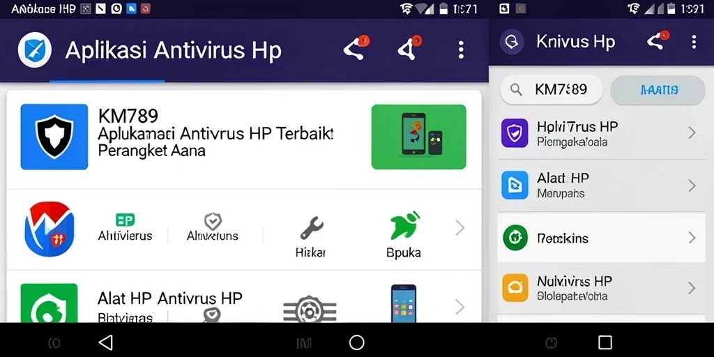 Tampilan antarmuka KM789 yang sederhana dan fungsional.