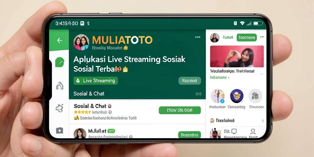 Tampilan antarmuka MULIATOTO untuk live streaming yang menarik dan interaktif.