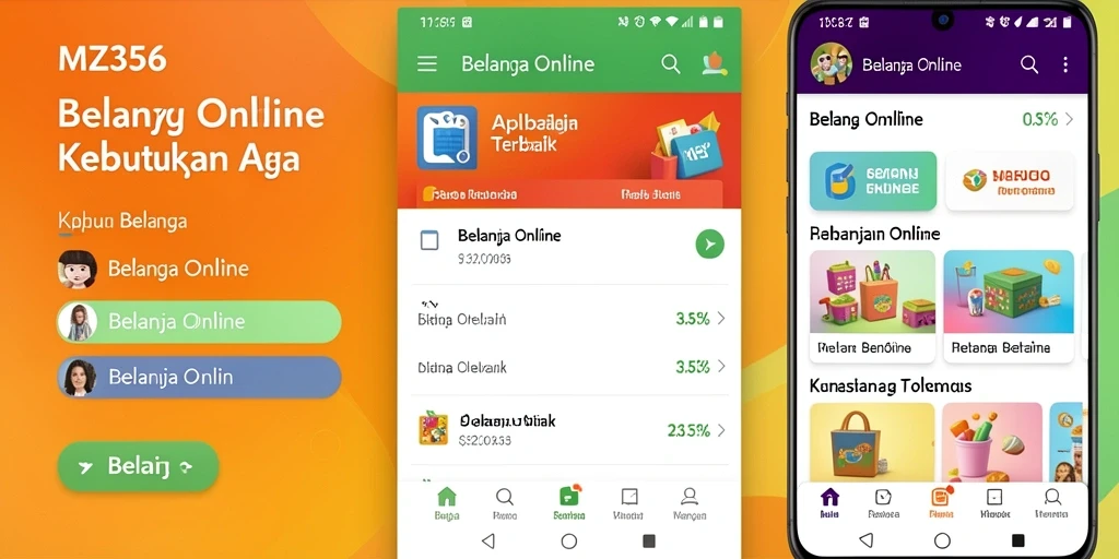 Antarmuka MZ356 yang sederhana dan fungsional untuk berbelanja online.