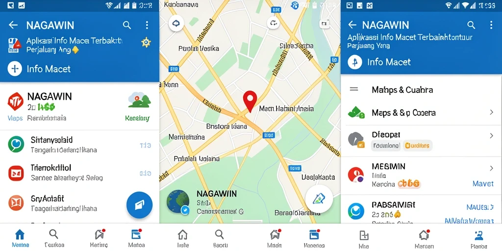 Antarmuka NAGAWIN menampilkan informasi kemacetan secara jelas dan interaktif.