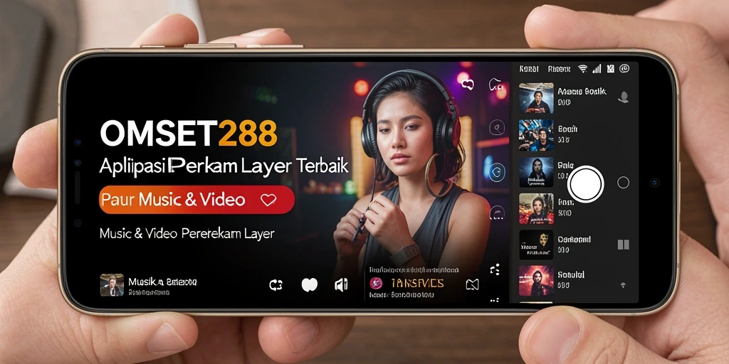 Antarmuka sederhana OMSET288 saat merekam layar.