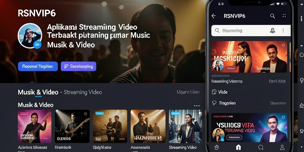 Tampilan antarmuka RSNVIP6 yang menarik dan fungsional untuk Streaming Video.