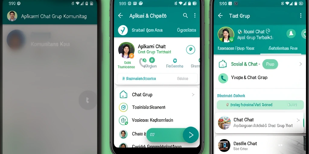 Antarmuka S80 yang elegan dan fungsional untuk Chat Grup.