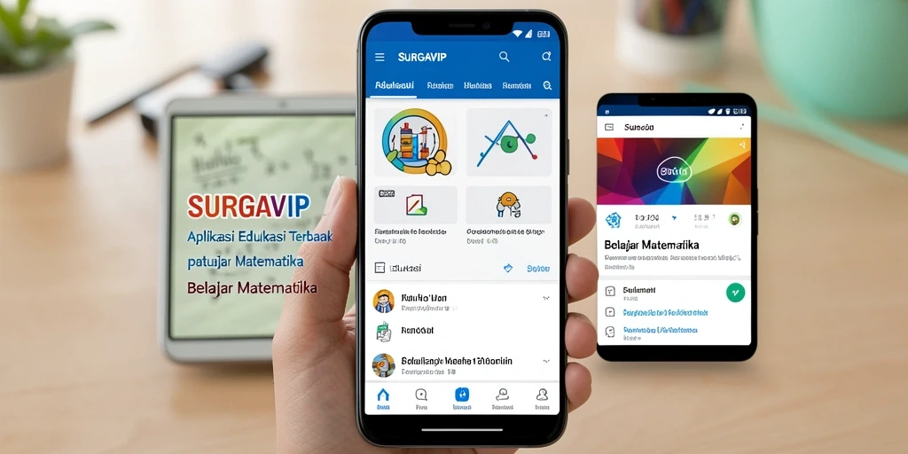 Screenshot antarmuka aplikasi SURGAVIP untuk belajar matematika dengan menarik.