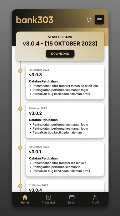 Riwayat Versi bank303 untuk Pengguna Android